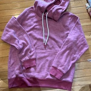 Dusty rose fleece hoodie